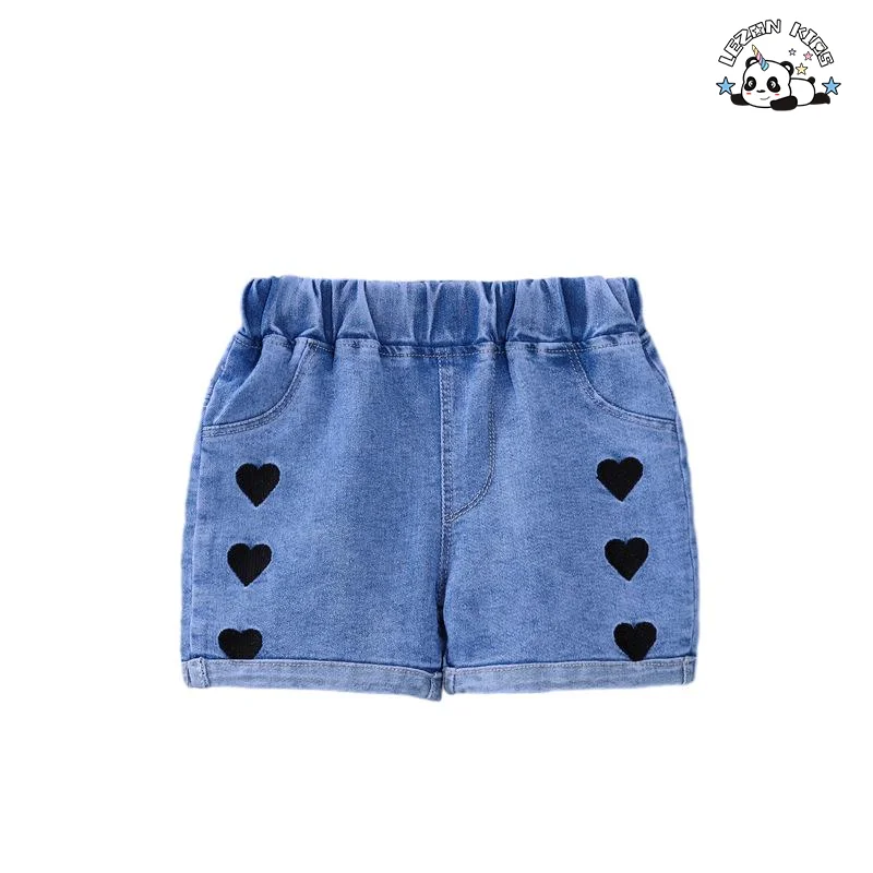 LEZONKIDS - 2024 New Available Customization Summer Elastic Waist Girls Shorts for 3 to 12T Kids